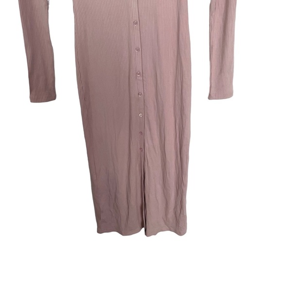 Wilfred Pink Audrey Ribbed Collared Button Up Maxi Dress NWT XS - Picture 4 of 10